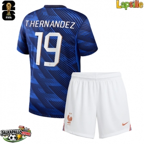 Ranska Theo Hernandez #19 Kotipaita Lapsille MM-kisat 2026 Lyhythihainen (+ shortsit)